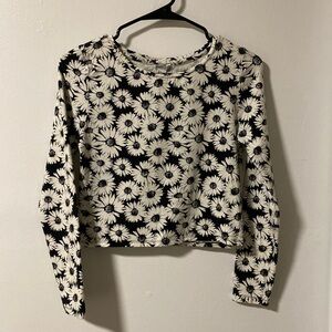 Forever 21 Daisy Print Long Sleeve Shirt (L)